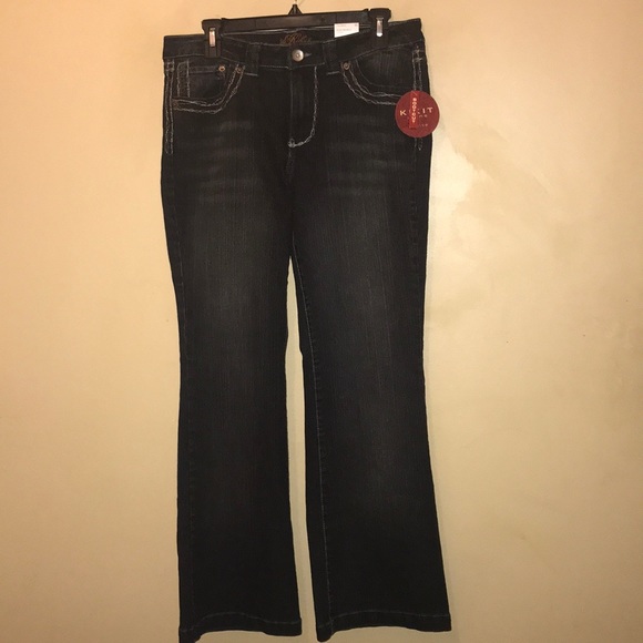 Kikit Women’s Black Bootcut Denim Jeans 10 Petite - Picture 1 of 8